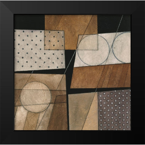 Circles I Black Modern Wood Framed Art Print by Unknown