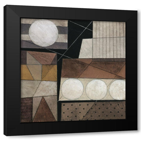 Circles II Black Modern Wood Framed Art Print by Unknown