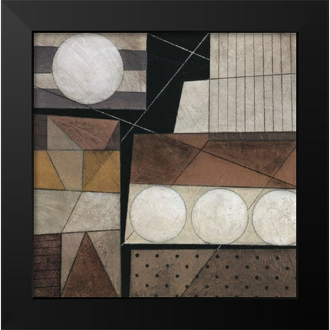 Circles II Black Modern Wood Framed Art Print by Unknown