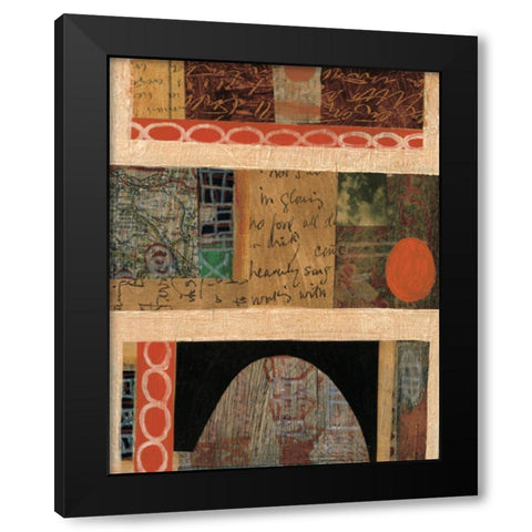 Abstract Eggs I Black Modern Wood Framed Art Print with Double Matting by Unknown
