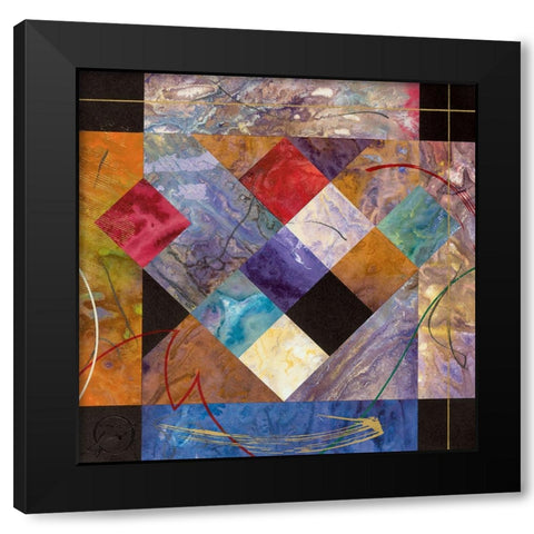 Chess Abstract Black Modern Wood Framed Art Print with Double Matting by Unknown