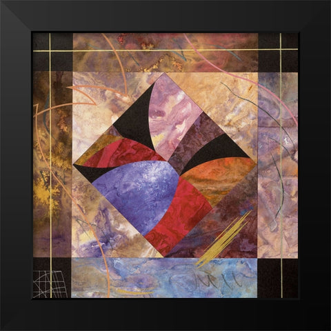 sail Abstract Black Modern Wood Framed Art Print by Unknown