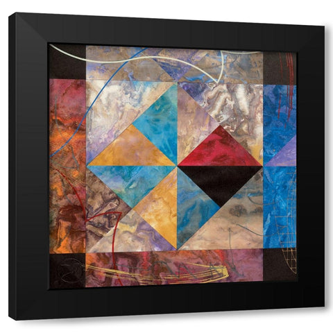 Pyramid Abstract II Black Modern Wood Framed Art Print by Unknown