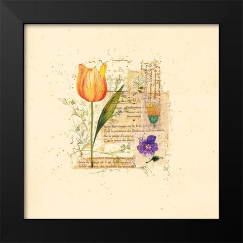 Parisian Tulip I Black Modern Wood Framed Art Print by Unknown