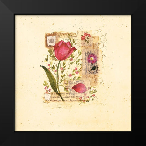 Parisian Tulip II Black Modern Wood Framed Art Print by Unknown