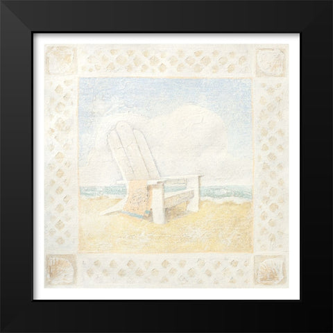 Beach Chair II Black Modern Wood Framed Art Print by Unknown
