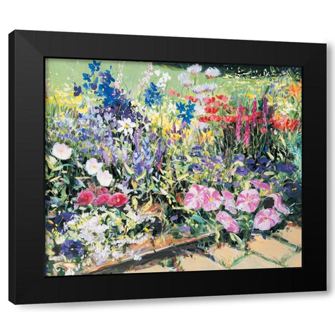 French Garden I Black Modern Wood Framed Art Print by Unknown