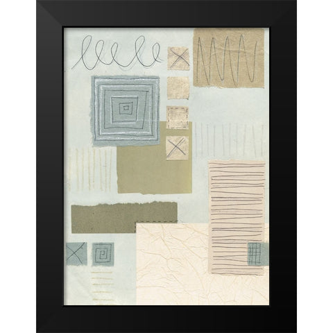 Scribble Abstract I Black Modern Wood Framed Art Print by Unknown