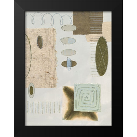 Scribble Abstract II Black Modern Wood Framed Art Print by Unknown