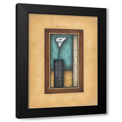Lily in Vase Black Modern Wood Framed Art Print by Unknown