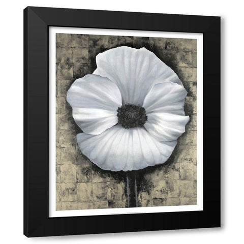 Poppies I Black Modern Wood Framed Art Print with Double Matting by Unknown