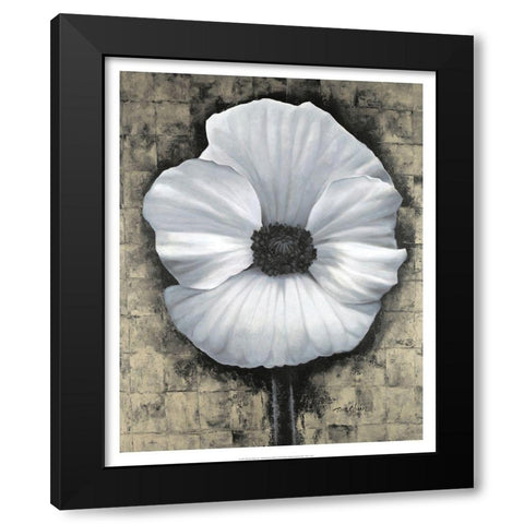 Poppies II Black Modern Wood Framed Art Print with Double Matting by Unknown
