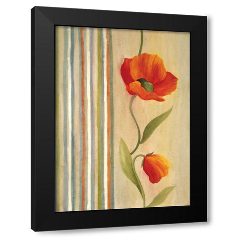 Peony I Black Modern Wood Framed Art Print by Unknown