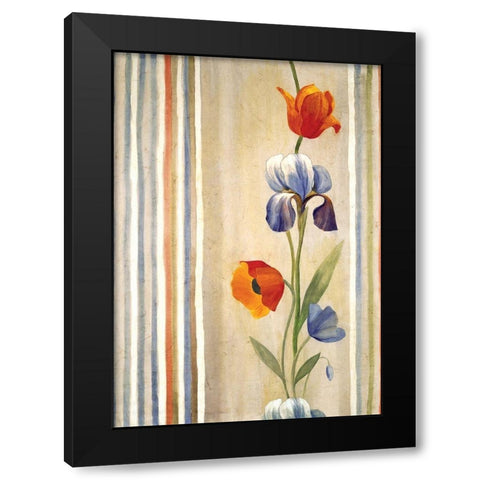Poppy Black Modern Wood Framed Art Print by Unknown