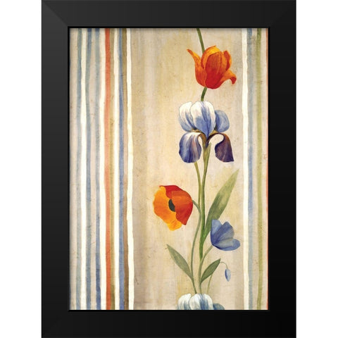 Poppy Black Modern Wood Framed Art Print by Unknown