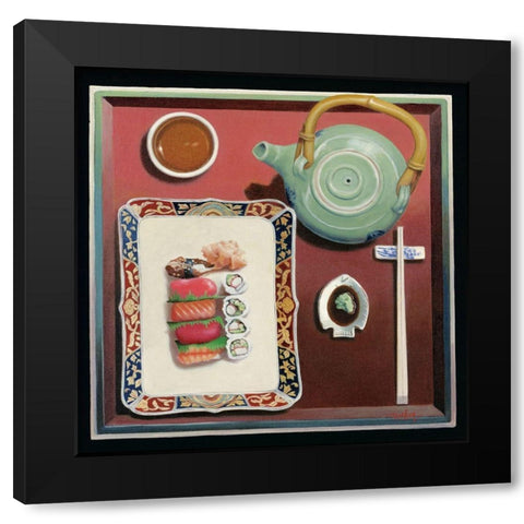 Sushi I Black Modern Wood Framed Art Print with Double Matting by Unknown