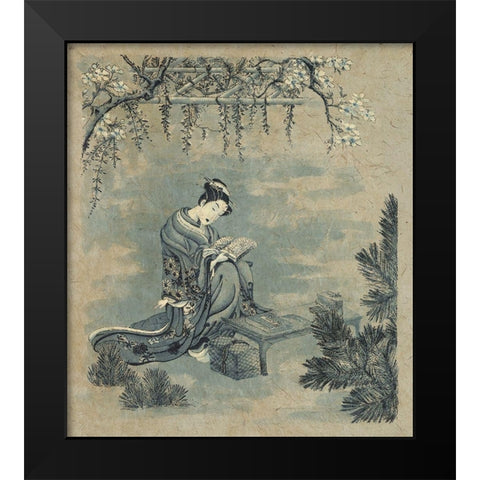 Japanese Garden I Black Modern Wood Framed Art Print by Unknown
