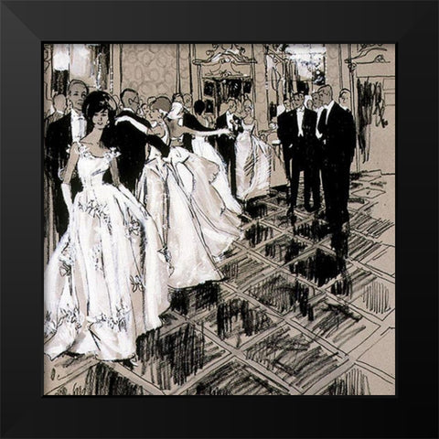 High Society Black Modern Wood Framed Art Print by Unknown