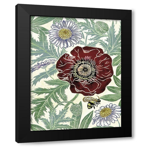 Poppy I Black Modern Wood Framed Art Print by Unknown