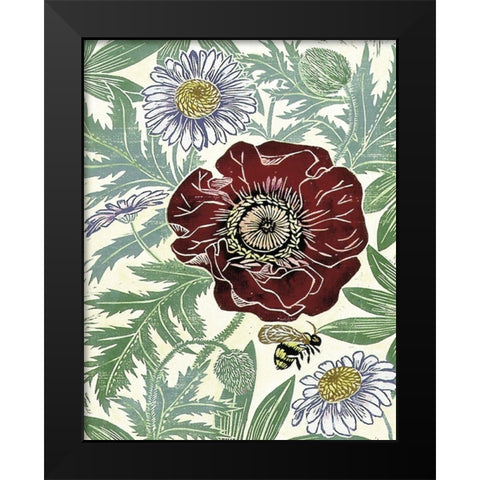 Poppy I Black Modern Wood Framed Art Print by Unknown