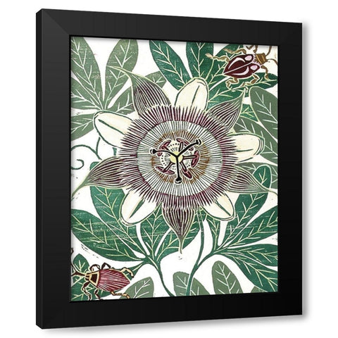 Poppy II Black Modern Wood Framed Art Print by Unknown