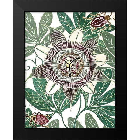 Poppy II Black Modern Wood Framed Art Print by Unknown