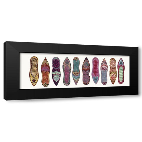 Slippers I Black Modern Wood Framed Art Print by Unknown