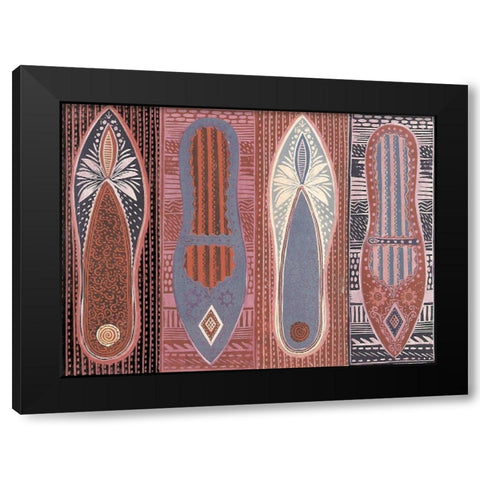 Slippers II Black Modern Wood Framed Art Print with Double Matting by Unknown