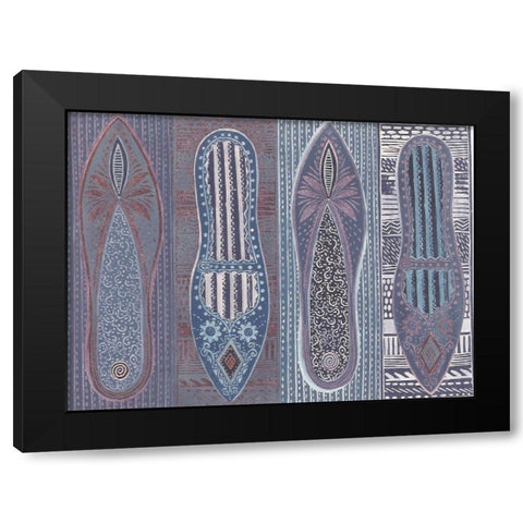 Slippers III Black Modern Wood Framed Art Print with Double Matting by Unknown