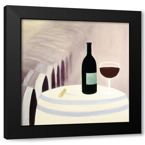 Cabernet Black Modern Wood Framed Art Print with Double Matting by Unknown