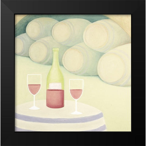 Rose Wine Black Modern Wood Framed Art Print by Unknown