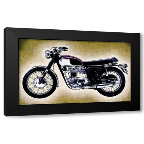 Motorcycle II Black Modern Wood Framed Art Print by Unknown