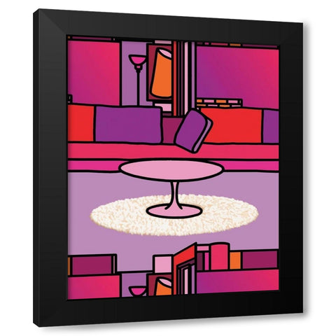 Colorful I Black Modern Wood Framed Art Print with Double Matting by Unknown