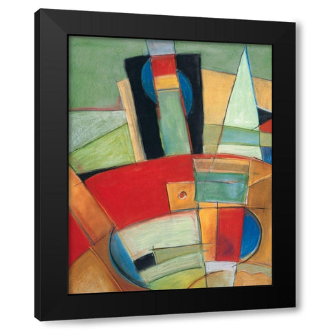 Abstract II Black Modern Wood Framed Art Print with Double Matting by Unknown