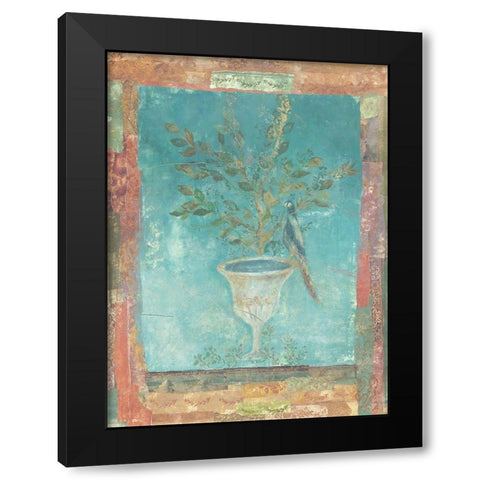 Watercolor Vase Black Modern Wood Framed Art Print by Unknown