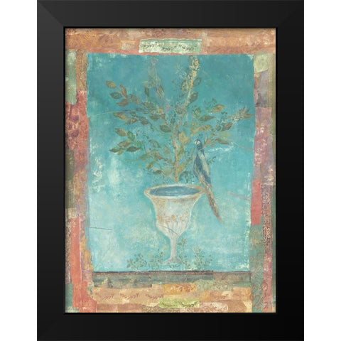 Watercolor Vase Black Modern Wood Framed Art Print by Unknown