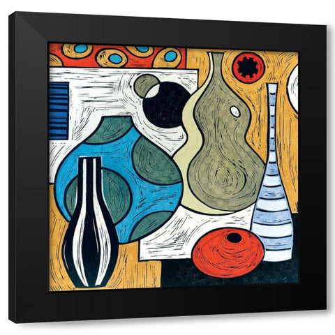 Vase Study II Black Modern Wood Framed Art Print with Double Matting by Unknown