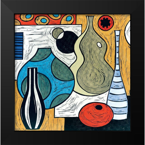Vase Study II Black Modern Wood Framed Art Print by Unknown