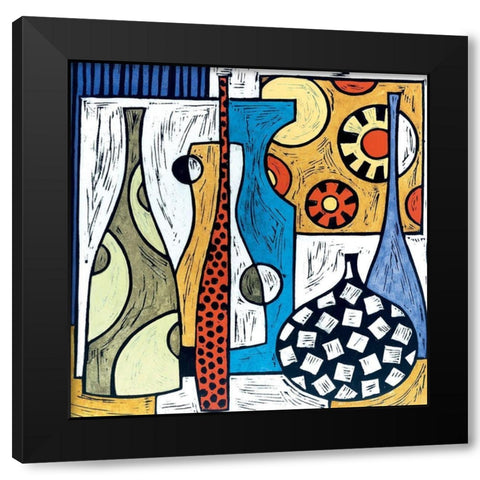 Vase Study III Black Modern Wood Framed Art Print with Double Matting by Unknown
