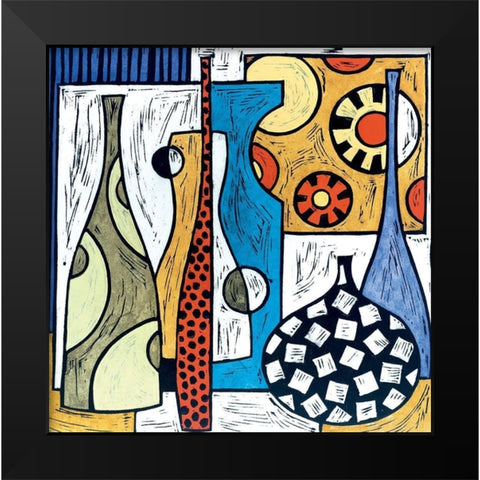 Vase Study III Black Modern Wood Framed Art Print by Unknown