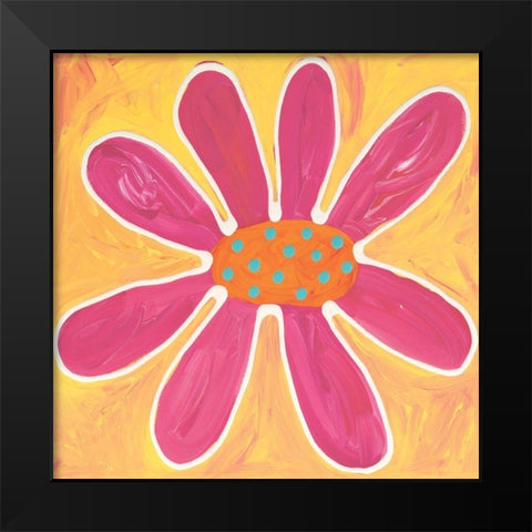 Splat Black Modern Wood Framed Art Print by Unknown