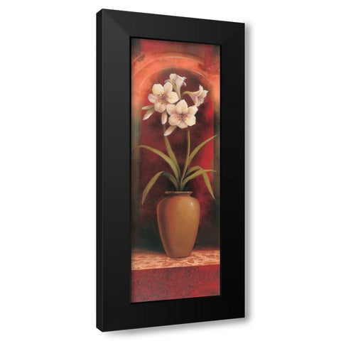 Potted Orchid White Black Modern Wood Framed Art Print with Double Matting by Unknown