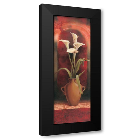 Potted Calla Lily Black Modern Wood Framed Art Print with Double Matting by Unknown
