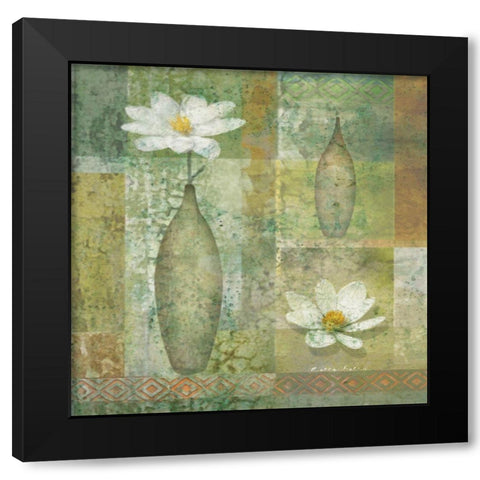 Vase Collage II Black Modern Wood Framed Art Print by Unknown