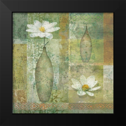 Vase Collage II Black Modern Wood Framed Art Print by Unknown