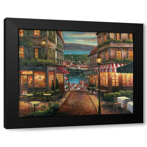 Marseille I Black Modern Wood Framed Art Print with Double Matting by Unknown