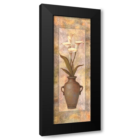 Potted Calla Lily Black Modern Wood Framed Art Print with Double Matting by Unknown