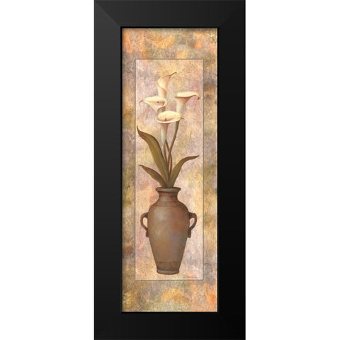 Potted Calla Lily Black Modern Wood Framed Art Print by Unknown