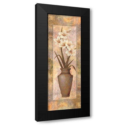Potted Lily Black Modern Wood Framed Art Print with Double Matting by Unknown