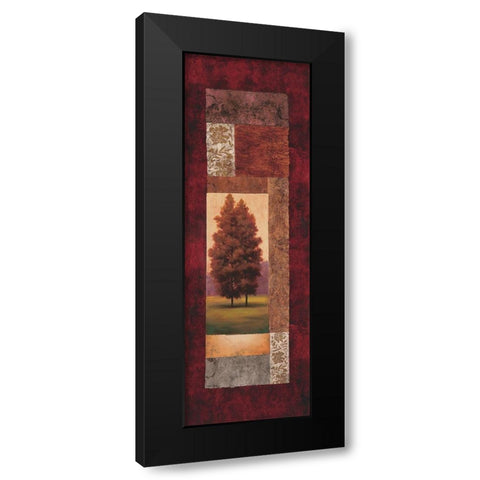 Pastural Panel II Black Modern Wood Framed Art Print with Double Matting by Unknown